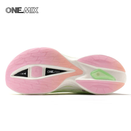 Scarpe da Corsa ONEMIX Marathon con Piastra in Carbonio, Supporto Professionale Stabile, Ammortizzazione, Ultra-leggere e Reattive per Uomo PlatiNum