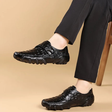 Mocassini Estivi da Uomo per Matrimonio, Scarpe Eleganti da Passeggio, Mocassini da Guida, Nuovi Arrivi Scarpe Casual da Uomo in Pelle Spaccata Slip-on, Scarpe Basse da Uomo