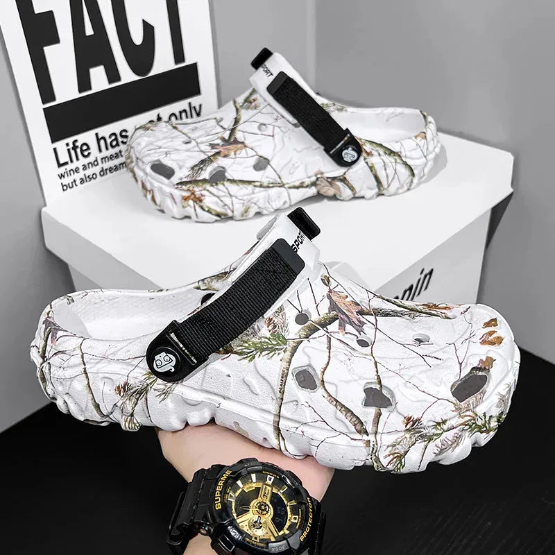 Men Shoes Slippers Men Garden Flat Sandals Platform Clogs Man Summer Beach Shoes Outdoor Flip Flops Home Sandals