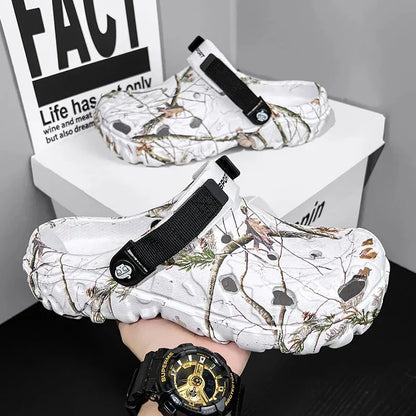 Men Shoes Slippers Men Garden Flat Sandals Platform Clogs Man Summer Beach Shoes Outdoor Flip Flops Home Sandals