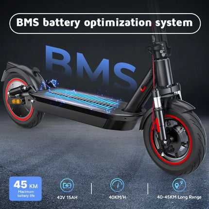 IScooter i10 Scooter elettrico 10 pollici 650W 15Ah Scooter elettrico pieghevole Kick Scooter gamma massima 45km eScooter elettrico Whit APP