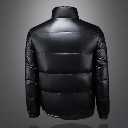 Autumn Winter New Men's Trendy American Style High Street Down Jacket Elegant Casual Stand Collar Padded Coat Mens Clothing