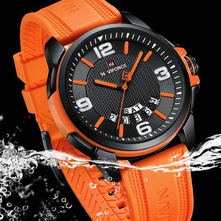 NAVIFORCE Creativo cinturino in TPU orologio da polso maschile moda sportiva 3ATM quarzo impermeabile giorno e data display orologi da uomo Reloj Hombre platinumshop