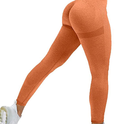 Leggings Sportivi Senza Cuciture da Donna a Vita Alta Push-Up Sexy Leggings da Palestra alla Moda Neri