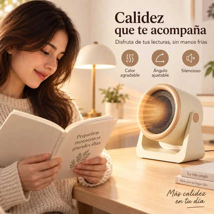 Low Consumption Portable Electric Heater with Adjustable Angle and Silent Operation, Mini Tabletop Stove for Office and Bedroom