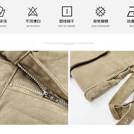 High Waisted Cargo Shorts Chic Khaki Denim Shorts with Pockets Sexy Girl Summer Outfits for Women