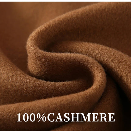 Ladies' 100% Cashmere Thick Double-Sided Extended Coat, Classic, Versatile and Fashionable for Business and Leisure