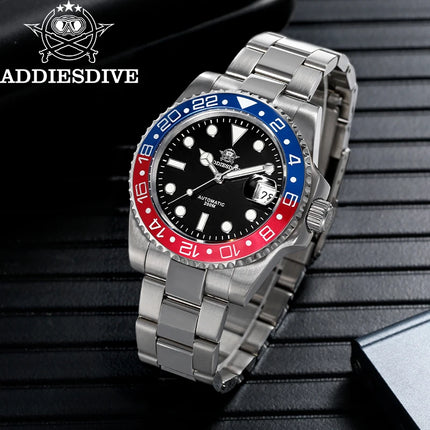 ADDIESDIVE 2025 New Men's Business Watch 200m Water Resistant 8215 Automatic Mechanical Watch Sapphire Crystal Luminous Watch
