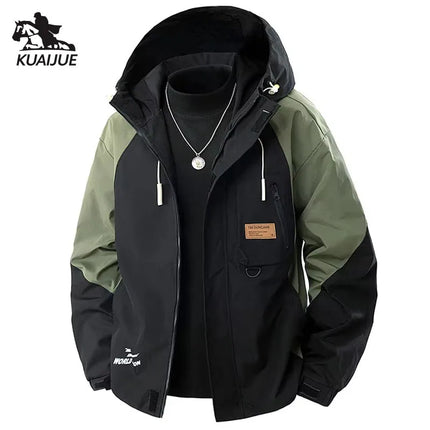 Jacket Mens Spring Autumn New Men Jacket Printing Hooded Jackets Casual Coat Men's Business Coats Size L-4XL 5XL 6XL 7XL 8XL