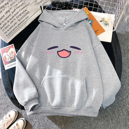 Tako Takodachi Face Hoodie Anime Hololive Hoodies Winter Women Spring/Autumn Tops Unisex Sweatshirt Vintage Harajuku Sudaderas