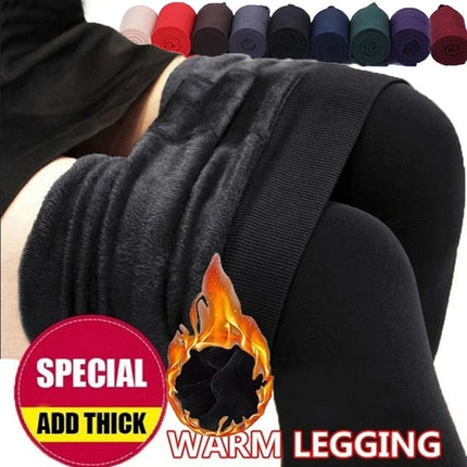 Winter Leggings Knitting Velvet Casual Legging High Elastic Lady's Warm Pants Skinny Pants for Women Polar Pantyhose PlatiNum