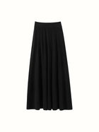 Women's Simple Loose Tight Waistbands Half-Length Skirt 100% Cashmere Autumn Winter Warm Soft Elegant Casual Fashion Bottoms PlatiNum