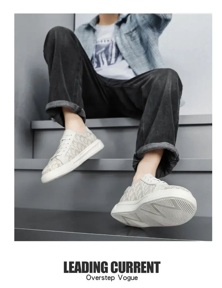 2026 Sneakers Casual Mens Designer Easy Matching Luxury Board Shoes Fashion Split Leather Flat Platform Gym Shoes