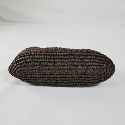 Fashion Straw Clip Shell Clutch Bag for Women Designer Paper Woven Handbags Casual vintage Handmade Summer Beach Bag 2025 PlatiNum