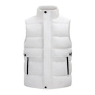 Winter High-density T400 Small-interval Warm Cotton-padded Vest Double Front Flap with Snap Buttons and Zippers