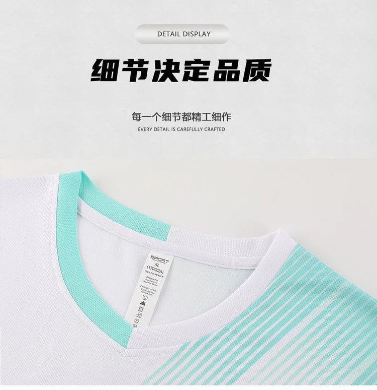 Men's T-shirt And Shorts Set Summer Men's Tennis Short Sleeve T-shirt Stylish And Comfortable Badminton Training Shorts PlatiNum