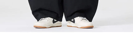 Pantaloni a Gamba Larga da Uomo, Stile Casual Harajuku, Comodi Joggers in Cotone, Pantaloni Cargo Tinta Unita, Abbigliamento Streetwear