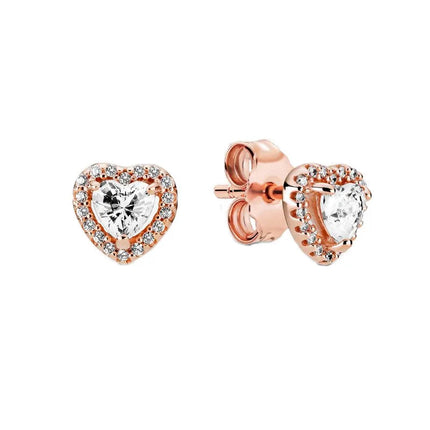 Orecchini in Argento Puro 925 con Zirconi a Forma di Cuore, Stella, Luna e Cerchio, Gioielli per Donne, Regalo per Compleanno, Festa della Mamma, Accessori platinumshop