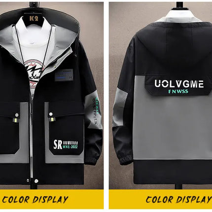 Autumn new style Fashion Trend Hooded Jacket spring Men's Casual Comfort Fleece High Quality Coat male full size M-4XL