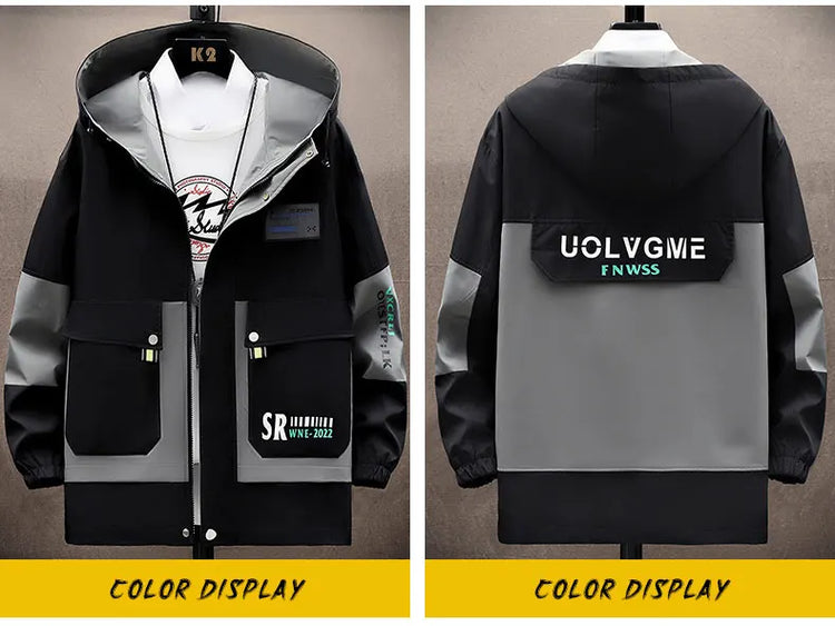 Autumn new style Fashion Trend Hooded Jacket spring Men's Casual Comfort Fleece High Quality Coat male full size M-4XL