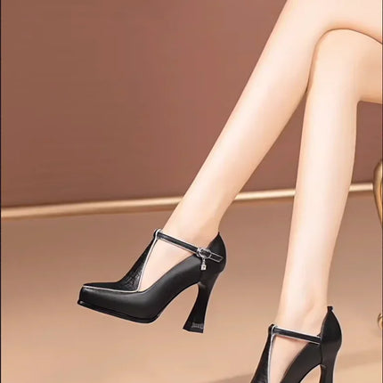 Scarpe sexy con tacco alto da donna sandali da festa con punta a punta estate 2024 abito alla moda scarpe eleganti pompe con plateau di tendenza Femme Zapatos