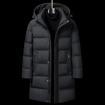Canada Fashion Winter Jacket for Men Down Coat Parka Men's White Goose Down Jacket Collar Hooded Warm Thick Long Padding M-4XL