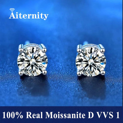 2 certificati GRA orecchini a bottone Moissanite Pass Diamond tester Pen For Men Women 925 Silver 18K Plated Wedding Gemstone platinumshop