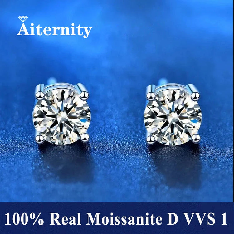 2 certificati GRA orecchini a bottone Moissanite Pass Diamond tester Pen For Men Women 925 Silver 18K Plated Wedding Gemstone platinumshop