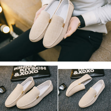 Scarpe casual da uomo in tela slip on mocassini alla moda per uomo abito di lusso scarpe da guida appartamenti formali per feste di matrimonio taglie forti