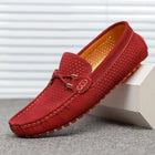 Nuovi mocassini fatti a mano in vera pelle scamosciata Abito da uomo Calzature casual da barca Guida Slip on Winter Summer Peas Scarpe maschili per uomo