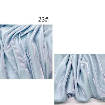 Tessuto di raso setoso in cristallo di vetro, tessuto iridescente glitterato, materiale per abiti lucidi, tessuto per indumenti lucido