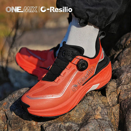 ONEMIX Sneakers da corsa per esterni Scarpe da trail elastiche da uomo Sneakers da donna leggere e traspiranti Coppia scarpe casual impermeabili PlatiNum