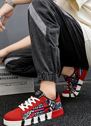 Nuove Scarpe Estive alla Moda per Uomo, Sneakers Sportive Antiscivolo da Passeggio, Scarpe Casual in Tela con Motivi, Zapatos Maschili