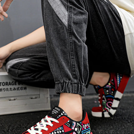 Nuove Scarpe Estive alla Moda per Uomo, Sneakers Sportive Antiscivolo da Passeggio, Scarpe Casual in Tela con Motivi, Zapatos Maschili