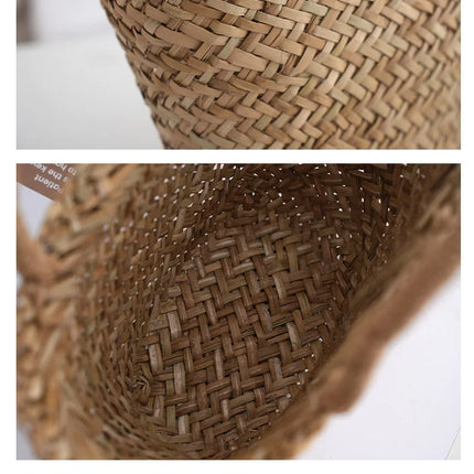 Handmade Woven Rattan Bag Mini Bohemian Basket Bags for Women Travel Straw Beach Bag Designer Woven Bags Bucket Bag