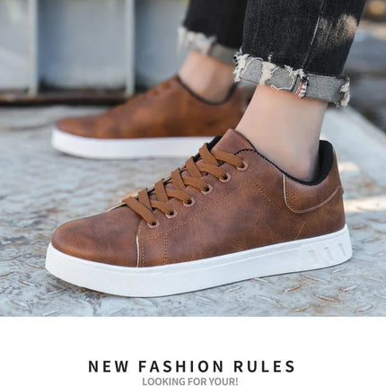 Casual Shoes Loafers British Leather Sneakers Flats Shoes Classic Men Leather Shoes Spring Summer New Trendy