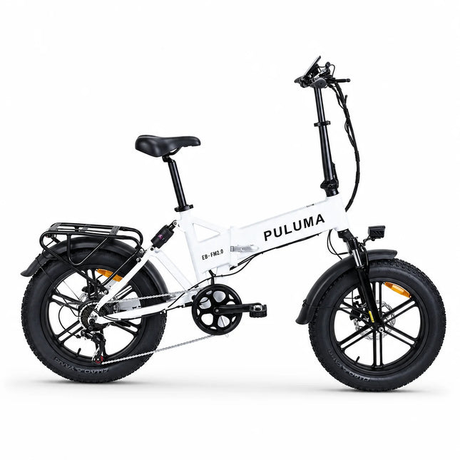 PULUMA FM2.0 Folding Electric Bicycle with 500W Motor, 48V15AH Removable Battery, 20*4 Inch All-Terrain Tires, Adult Mountain E-bike, 25-40km/h Speed, 7-Speed Hydraulic Disc Brakes,
