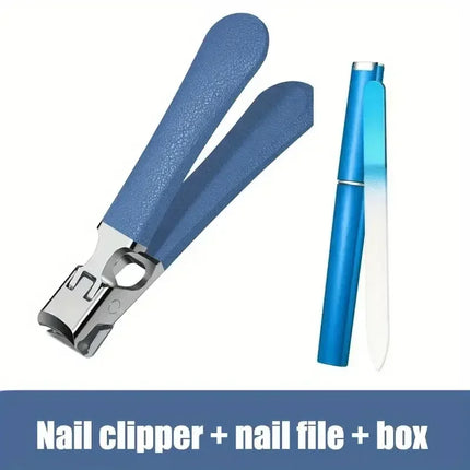 Professional Stainless Steel Nail Clippers Set for Thick Nails Anti-Splash Sharp Trimmer Nail Pedicure Manicure Tools for Men 2028