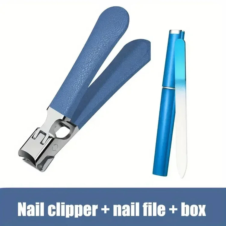 Professional Stainless Steel Nail Clippers Set for Thick Nails Anti-Splash Sharp Trimmer Nail Pedicure Manicure Tools for Men 2028