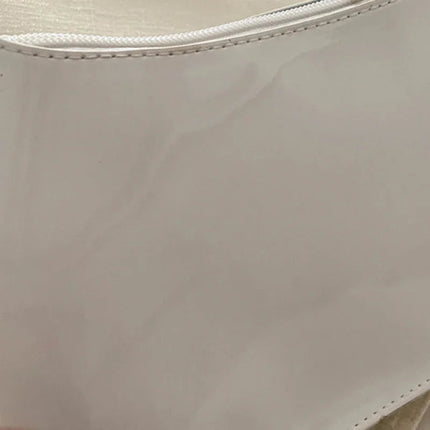 Retro Solid Color PU Leather Shoulder Underarm Bag Women's Fashion Handbags Casual Purses and Handbag Ladies Hand Bags PlatiNum