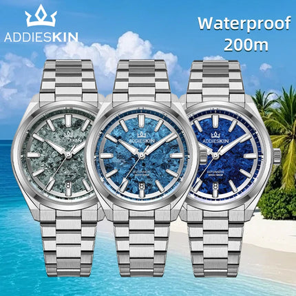 AddiesKin K006 Luxury Men Mechanical Watch Miyota9015 Crystallized Titanium Automatic Sapphire Crystal Waterproof Luminous Gift