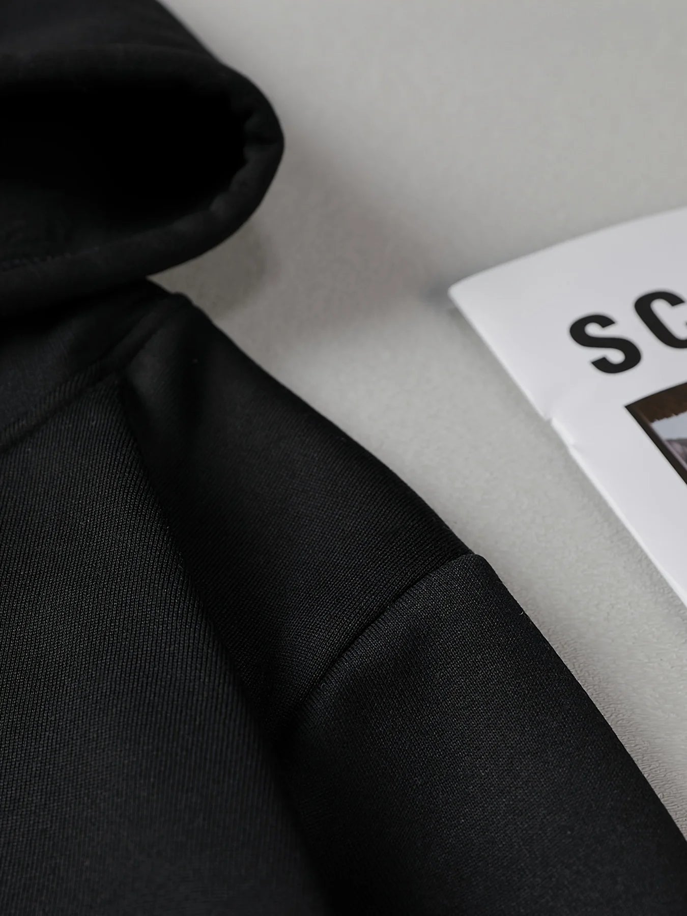 Women's autumn and winter casual fashion loose London England print hooded drawstring long sleeved warm pullover