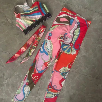 Nuovo Set Yoga da Donna 2026 con Fascia Marrone e Logo Firmato, Completo Sportivo da Donna di Marca Designer, Abbigliamento da Spiaggia platinumshop