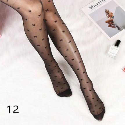Calzamaglia da donna Sexy Plus Size calze di seta a pois piccole calze sottili Vintage finte calze da tatuaggio collant calzetteria femminile