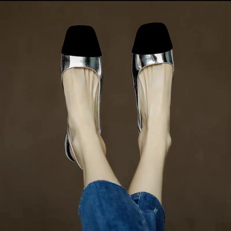 Sandali Donna Estivi 2026 Nuovi Colori Misti Ciabatte Slip-on Oro Tacco Basso Sgback Stile Romano Scarpe Casual Basse da Ragazza