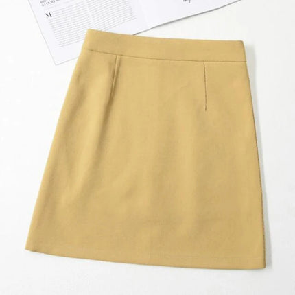 Minigonne estive Donna Chiffon Nero Bianco Moda Ufficiale Faldas 2022 Mujer Coreano Gonna a tubino Vita alta Breve Jupe femminile