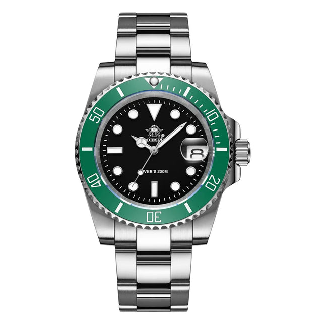 ADDIESDIVE Quartz Luxury Stainless Steel Gift Watch Diver Watch 200M C3 BGW9 Super Luminous Ceramic Bezel Sport Men Watches Fash