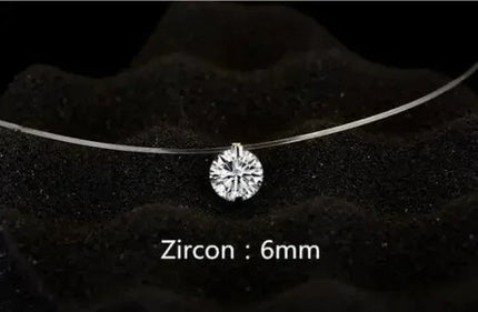 1ct Moissanite diamante S925 argento sterling invisibile trasparente lenza clavicola collana a catena gioielli da donna PlatiNum