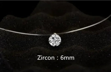 1ct Moissanite diamante S925 argento sterling invisibile trasparente lenza clavicola collana a catena gioielli da donna PlatiNum