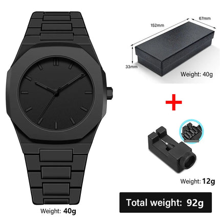 Orologio al quarzo dal design minimalista per uomo, casual, leggero, cinturino in plastica, impermeabile, sportivo, da lavoro, orologio creativo da uomo platinumshop